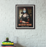 No entry inside without a face mask Covid Poster