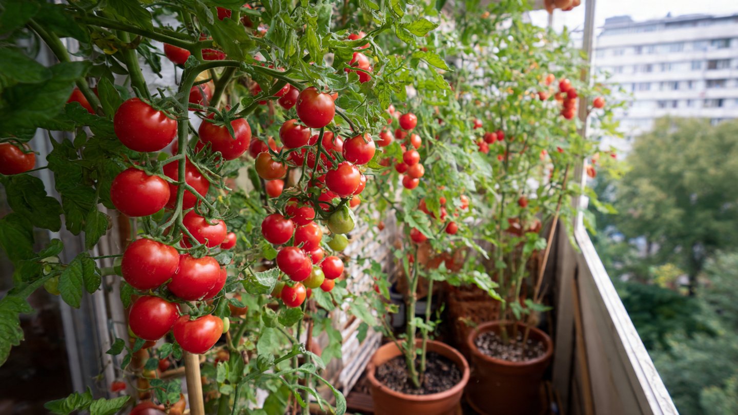 Growing Tomatoes on a Balcony Year-Round: Continuous Harvest and Stunning Views