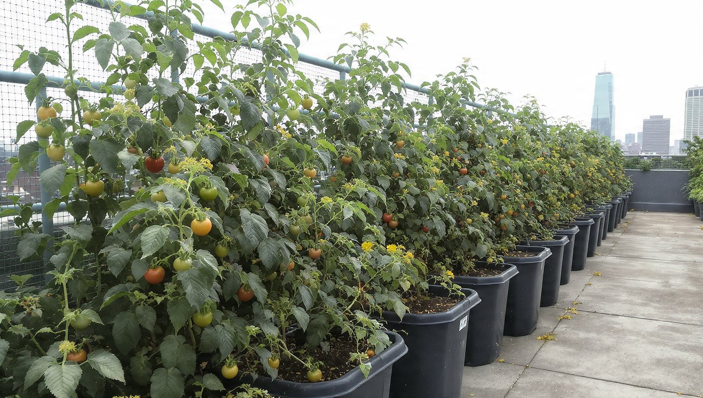 Growing Tomatoes on the Roof – No Garden Needed for Fresh, Juicy, Homegrown Tomatoes