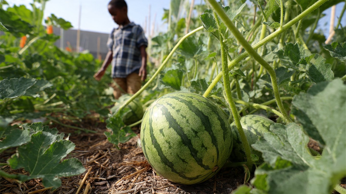 Growing Watermelon Provides Family — No Garden Needed, Just a Few Plastic Bottles