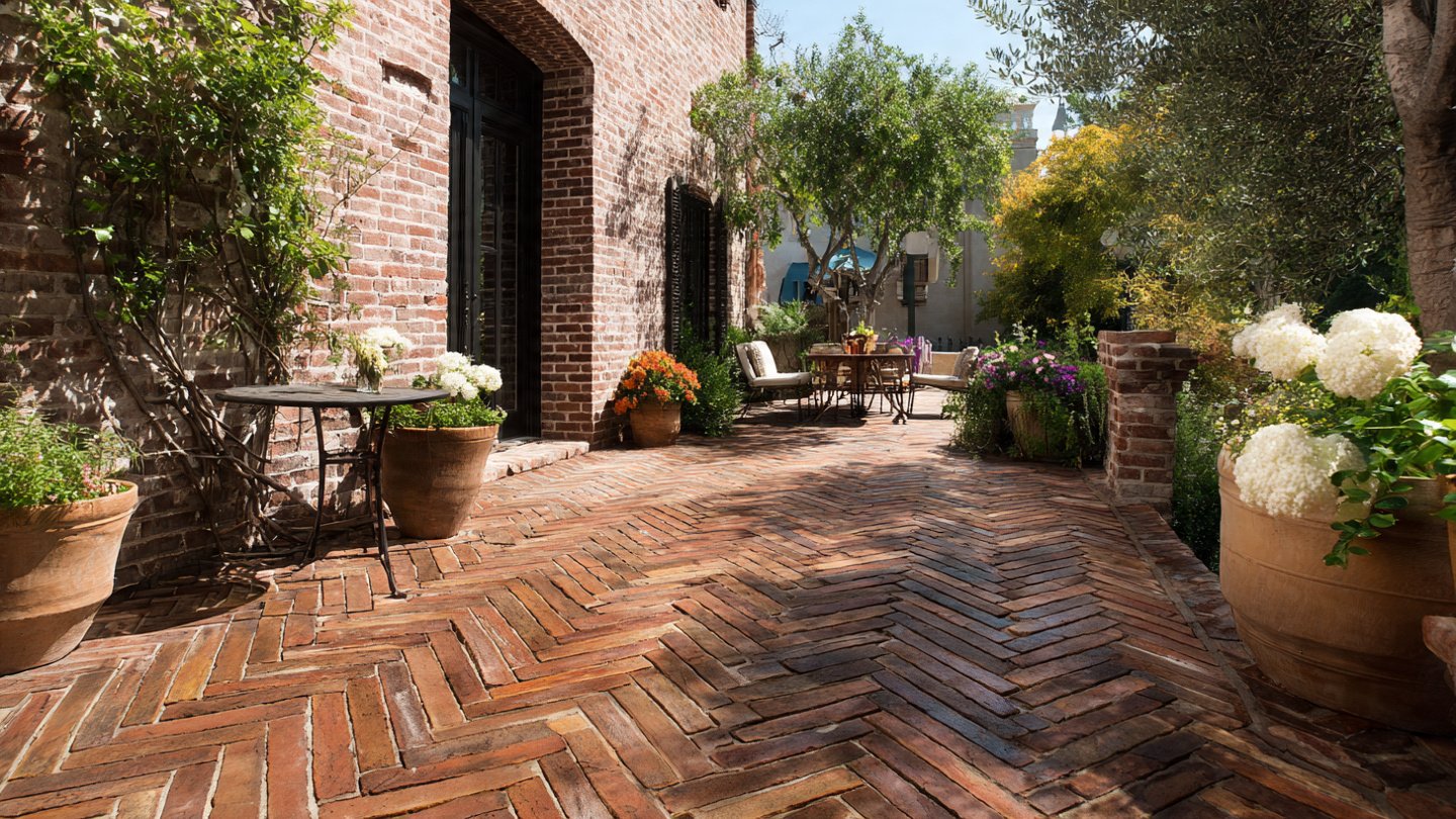 How Can You Craft a Stunning Basketweave Patio Pattern Using Old Brick?
