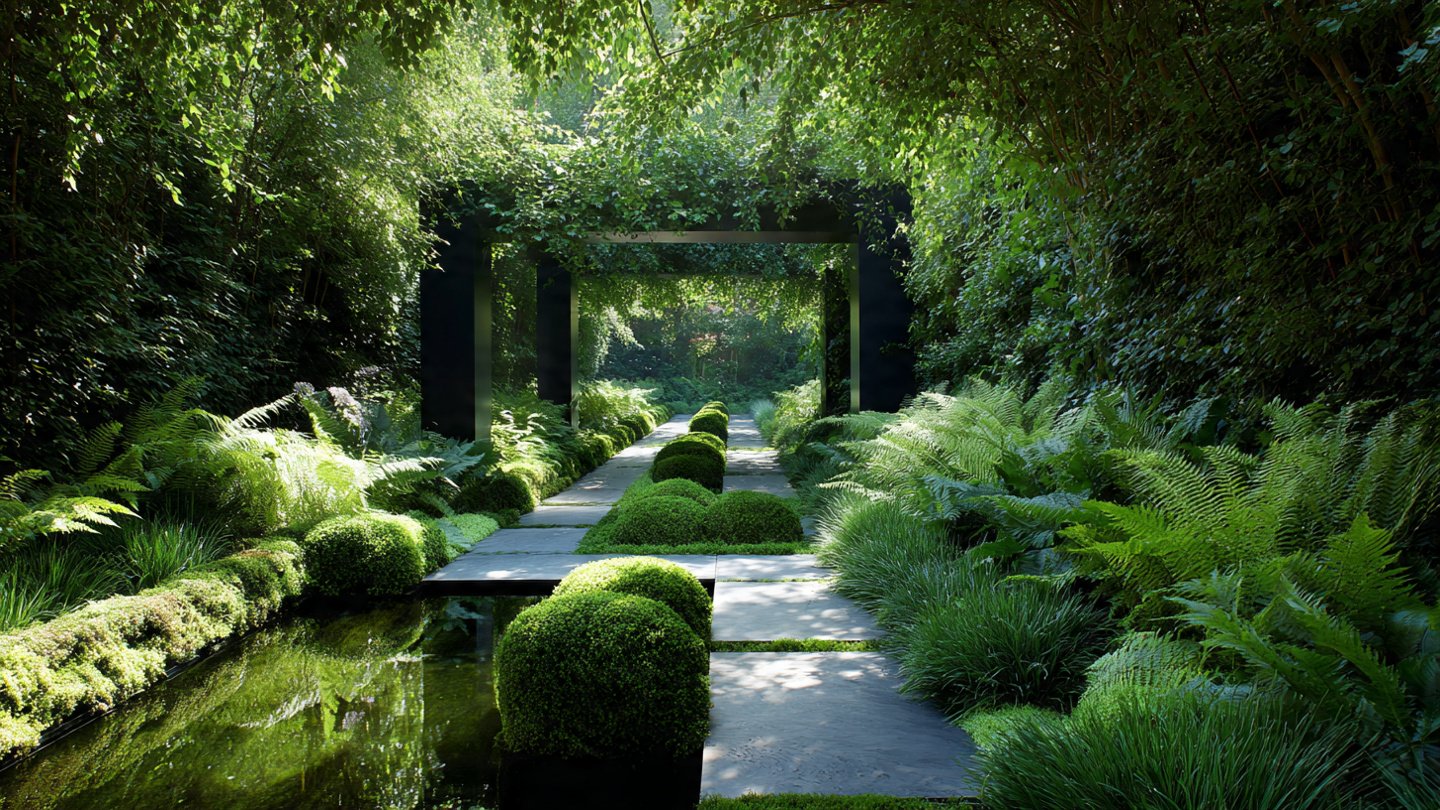 How Can You Design a Breathtaking Monochromatic Garden Featuring Only Green Plants?