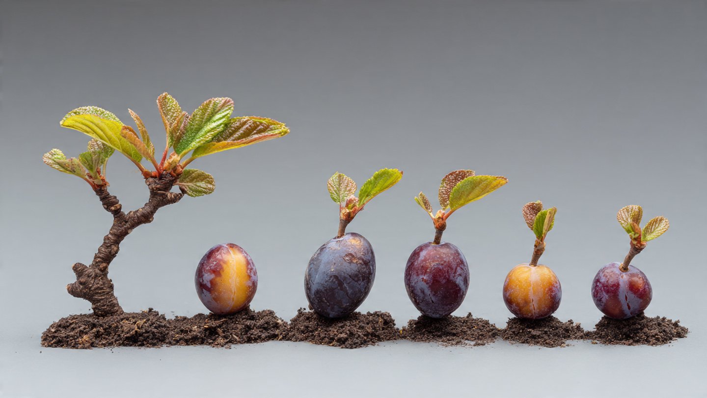Plum Tree Growing Time-Lapse: From Seed Germination to Tree — A Complete Growth Journey