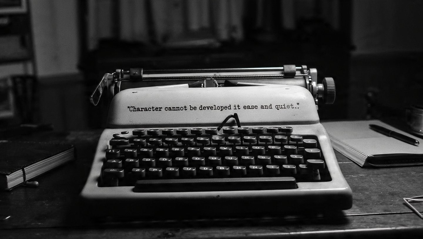 Quote of the day by Helen Keller: 'Character cannot be developed in ease and quiet...'