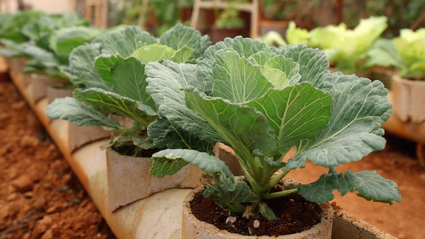 Space-Saving Gardening: How to Grow Curly Cabbage in PVC Pipes at Home