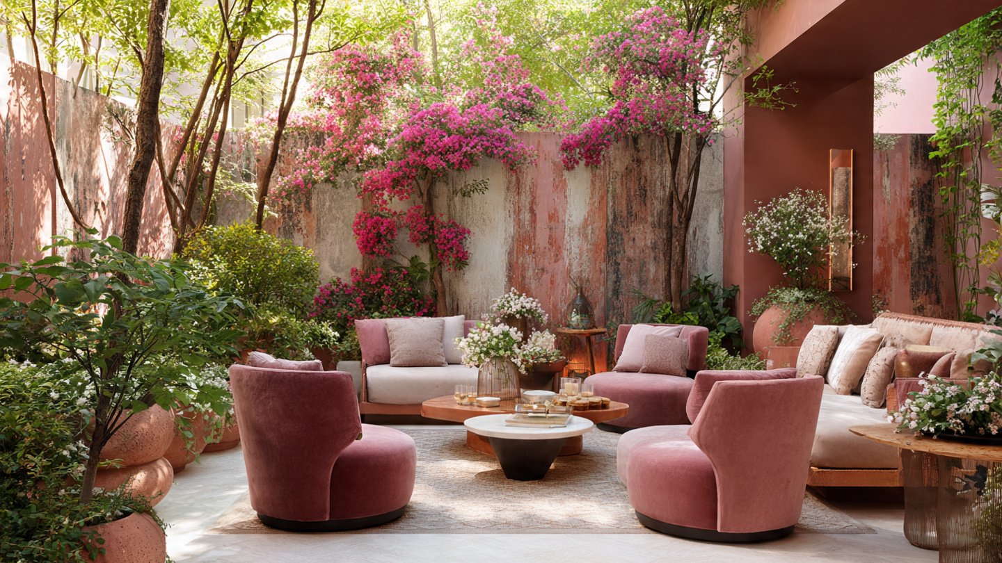 Why Interior Designers Love Dusty Rose for Garden Accents